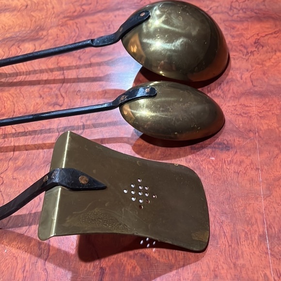 Set of 3 Copper and Iron Cooking Ladle, Spoon and Spatula Can Be Hung - Picture 6 of 9